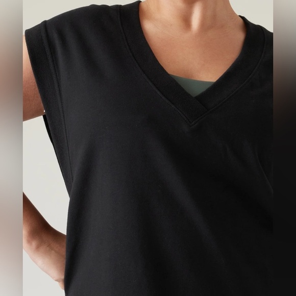 Athleta Retroterry V Neck Sweatshirt Tee - Picture 6 of 14